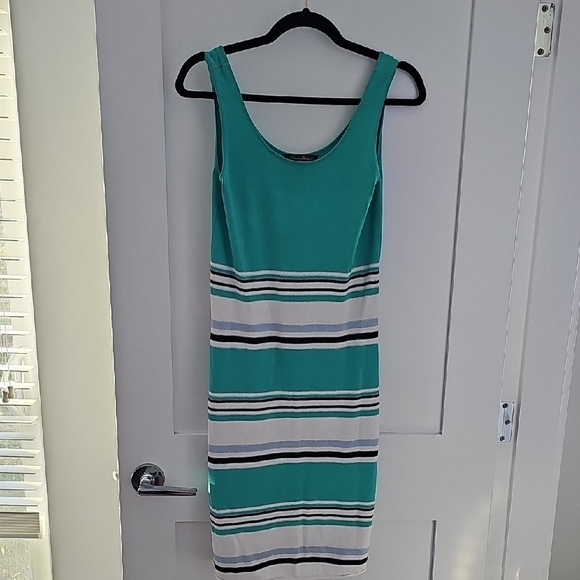 Tommy Bahama Teal and White Striped Dress Size XS - Picture 1 of 12